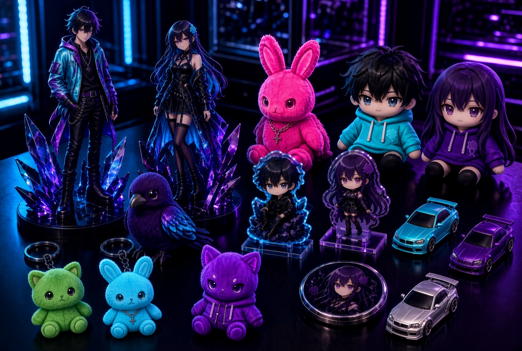 Plushies, figures and collectibles for ages 22 & under